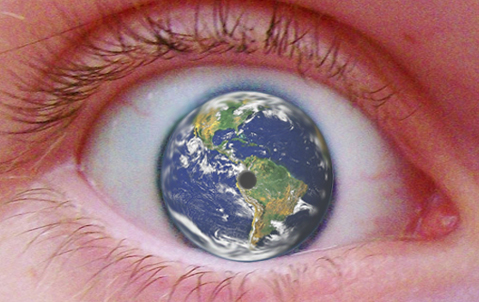 Eye with Earth Eyeball