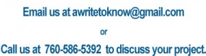 Email Us or Call Us